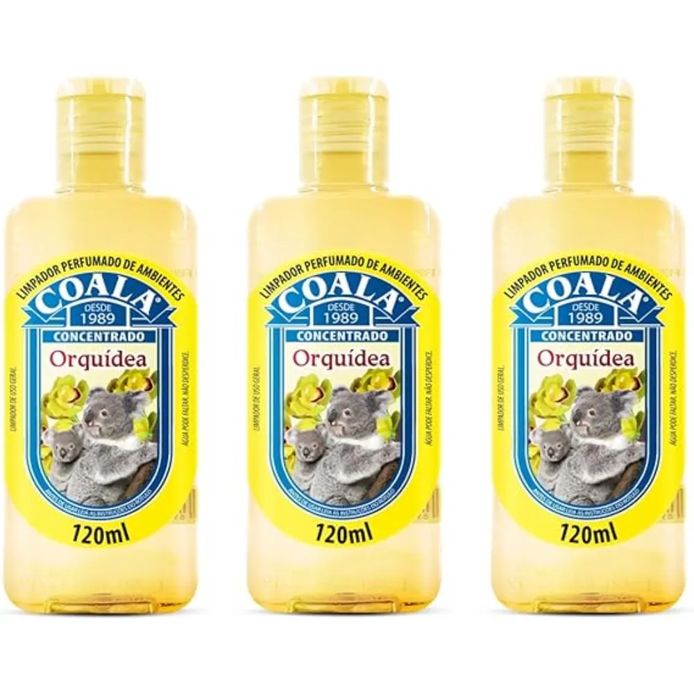 Kit 3 Desinfetante Perfumado de Ambiente 120ml Coala Orquídea
