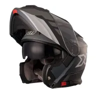 Capacete X 11 Turner Prisma articulado Cinza Fosco - Foto 3