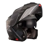 Capacete X 11 Turner Prisma articulado Cinza Fosco - Foto 4