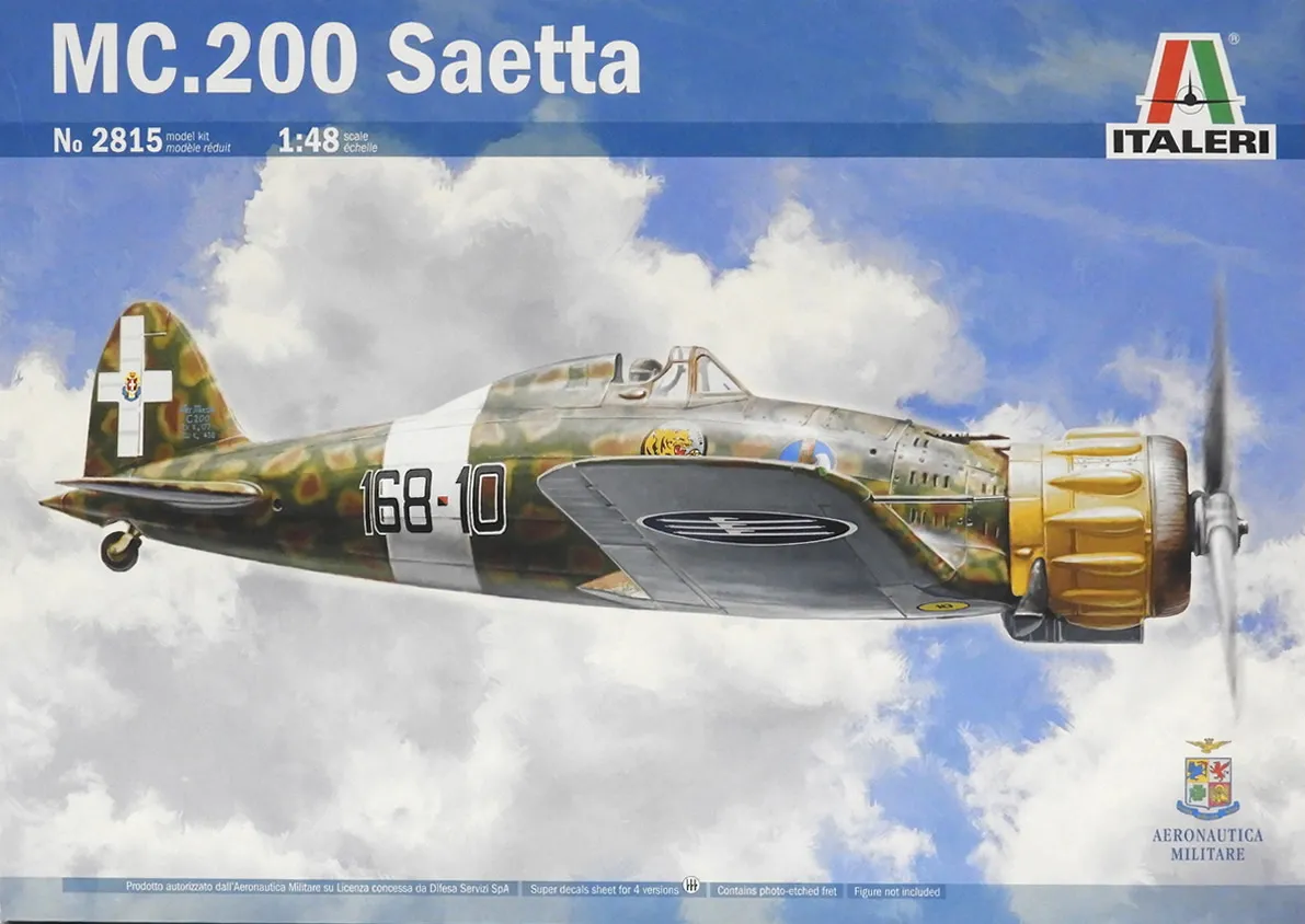 Avião Macchi MC.200 Saetta Kit Italeri 1/48 Plastimodelismo