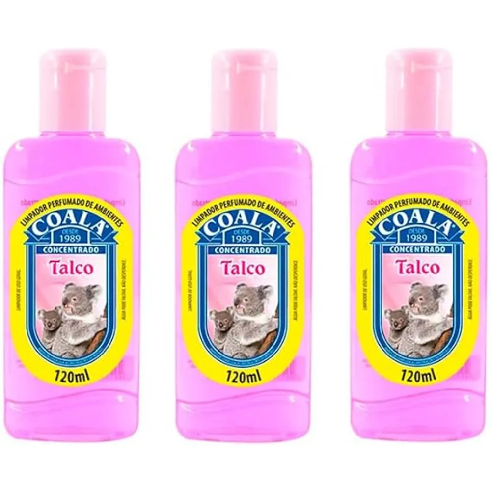 Kit 3 Desinfetante Concentrado de Ambiente 120ml Coala Talco Imagem