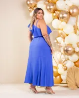 Vestido Longo Diva's Voga Azul - Foto 5