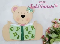 G1.514  Gabarito de Moldes em MDF Urso Leitor - Coleção Ursos Encantados - Foto 2