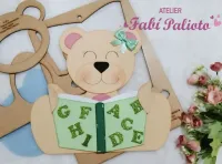 G1.514  Gabarito de Moldes em MDF Urso Leitor - Coleção Ursos Encantados - Foto 3