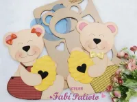 KIT04  Gabarito de Moldes em MDF  Coleção Ursos Encantados - Foto 5