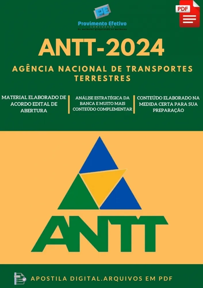Apostila ANTT 2024 Engenharia de Produção Especialista em Regulação de Serviços