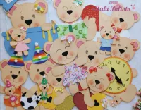 KIT04  Gabarito de Moldes em MDF  Coleção Ursos Encantados