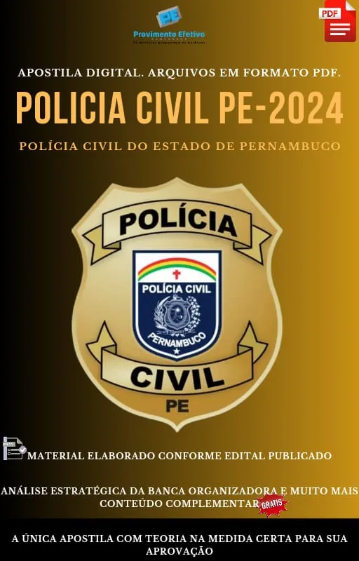 Apostila Polícia Civil PE 2024 PC PE ESCRIVÃO de POLÍCIA