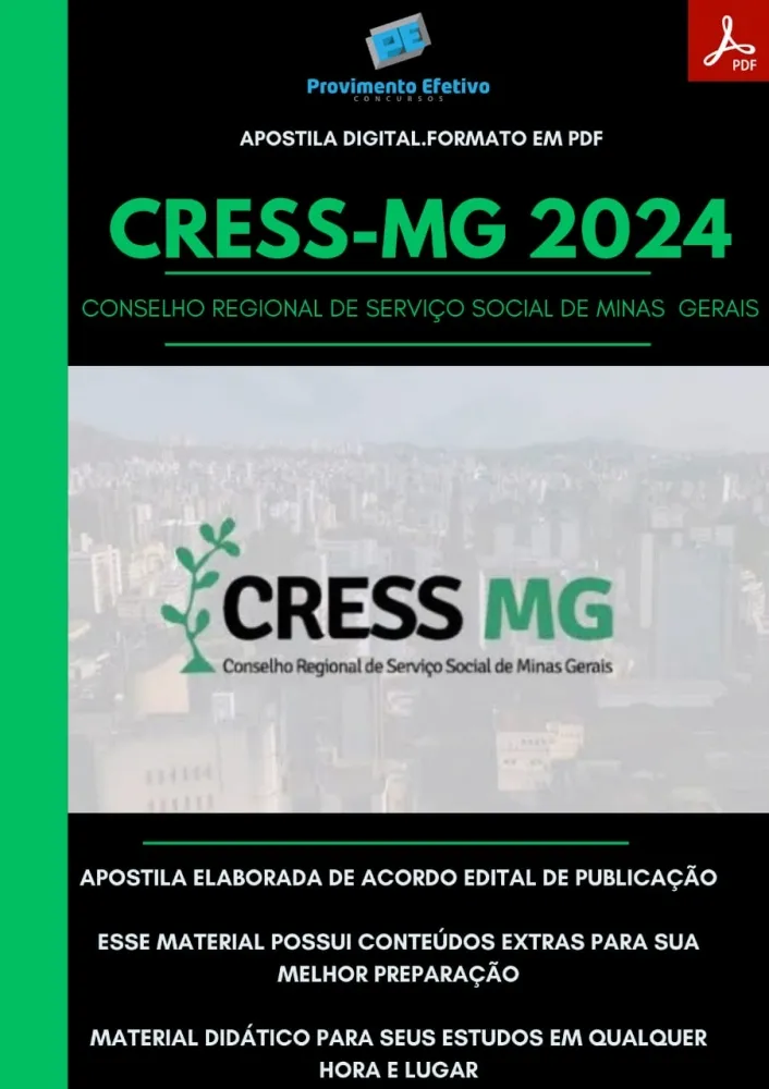 Apostila Assistente Administrativo CRESS MG 6 Região 2024 Imagem