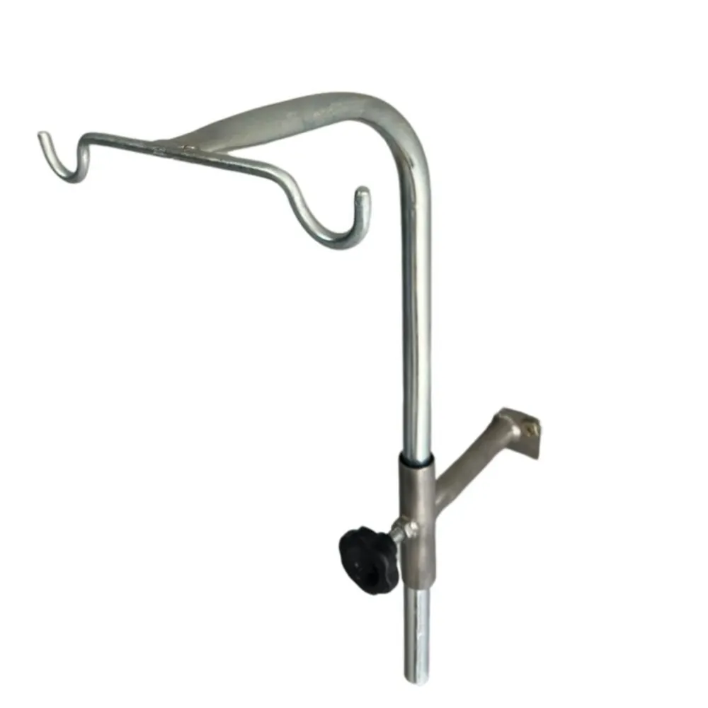 SUPORTE DE SORO DE PAREDE ZINCADO OU INOX 