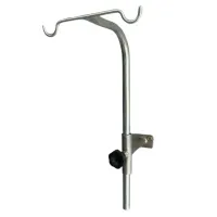 SUPORTE DE SORO DE PAREDE ZINCADO OU INOX  - Foto 2