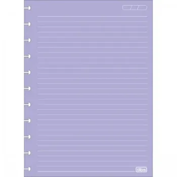 Refil p/ Tilidisco Universitário - Folhas Coloridas - Pauta Branca - 50F - Foto 2