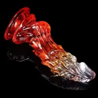 DILDO DUO NA COR TRANSPARENTE E VERMELHA EM SILICONE JELLY  .                                                                       LIBYSEXSHOP - Foto 8