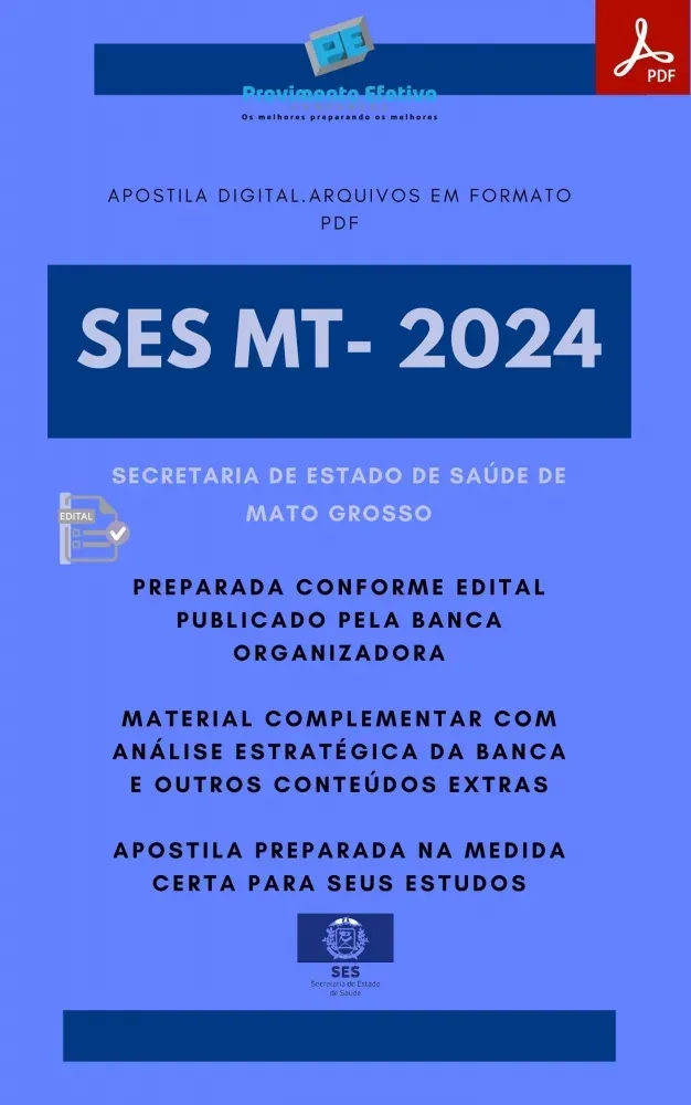 Apostila SES MT  Técnico Farmácia Ano 2024 Imagem