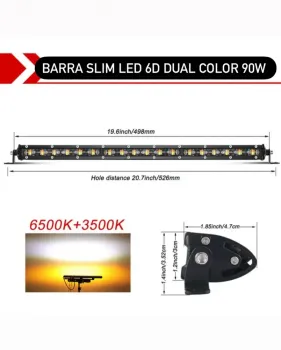BARRA DE LED SLIM 6D DUAL COLOR 50CM 90W