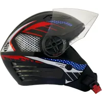 Capacete FW3  X Open Paises USA Preto  - Foto 4