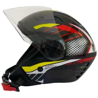 Capacete FW3  X Open Paises Germany Preto  - Foto 3