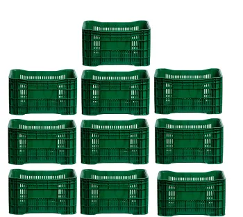Caixa Plástica Gruplast Horti Frutti Verde 20kg  50 Litros- 10 UN