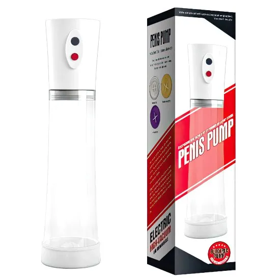 Bomba Peniana com Sucção Automática USB Tubo 20cm - BB005