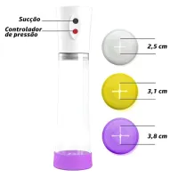 Bomba Peniana com Sucção Automática USB Tubo 20cm - BB005 - Foto 2