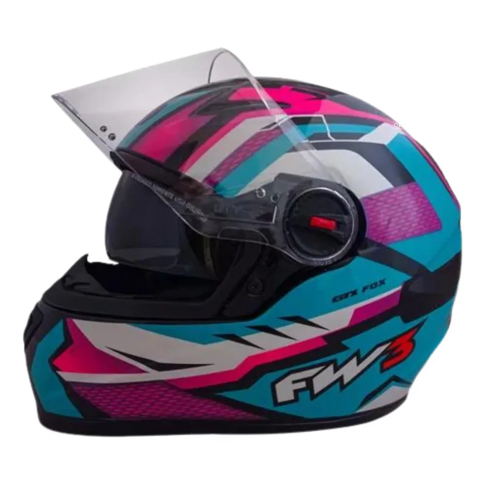Capacete FW3 GTX Fox Tifany / Rosa c/ Viseira interna Imagem