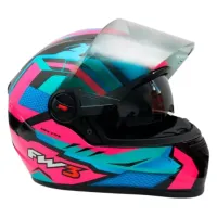 Capacete FW3 GTX Fox Tifany / Rosa c/ Viseira interna - Foto 4