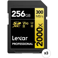 Cartão de Memória Lexar Professional 2000x GOLD SDXC 256GB UHS-II V90 (300MB/s)