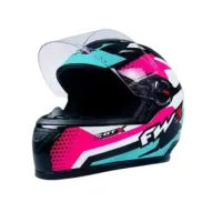 Capacete FW3 GT Super Azul Rosa - Foto 2