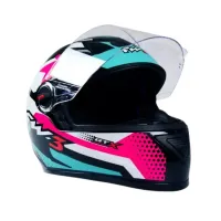 Capacete FW3 GT Super Azul Rosa - Foto 3