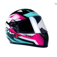 Capacete FW3 GT Super Azul Rosa - Foto 4