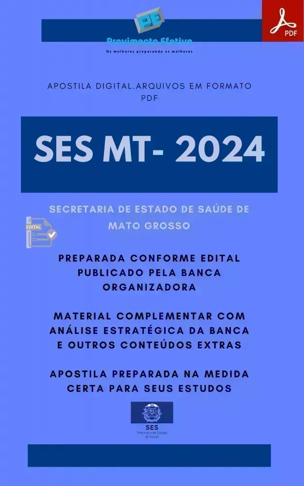 Apostila SES MT  Fisioterapeuta Ano 2024 Imagem