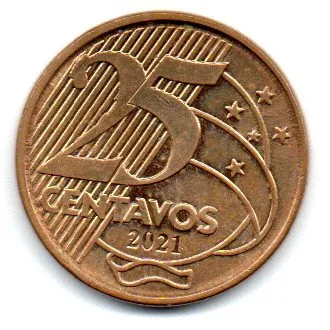2021 - 25 Centavos - Estado de Conservação: MBC Imagem