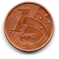 2004 - 1 Centavo - Moeda Brasil - Estado de Conservação: Muito Bem Conservada (MBC)
