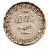 1912 - 1000 Réis - Prata .900 - Aprox 10g - 26mm - Moeda Brasil - Foto 2