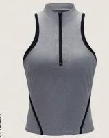 SHEIN ICON Binding De Contraste Meio Zíper Top Tank - Foto 4