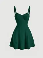 SHEIN MOD Vestido cami bustiê sólido - Foto 3
