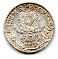 1913 - 500 Réis - Prata .900 - Aprox. 5g - 22mm - Moeda Brasil - Foto 2