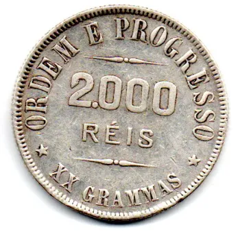 1911 - 2000 Réis - Prata .900 - Aprox 20g - 33mm - Moeda Brasil - Foto 2