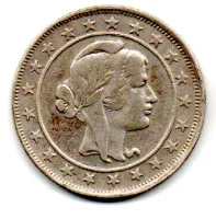 1925 - 2000 Réis - Mocinha - Prata .500 - Aprox 8g - 26mm - Moeda Brasil - Foto 2