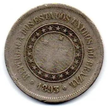 1893 - 100 Réis - Moeda Brasil