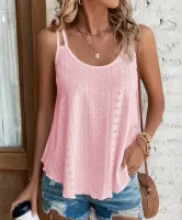 SHEIN LUNE Top tank sólido bordado de ilhós - Foto 3
