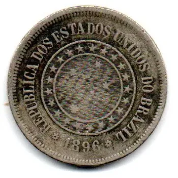 1896 - 100 Réis - Moeda Brasil