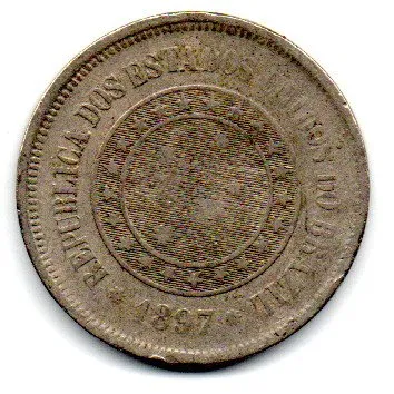 1897 - 100 Réis - Moeda Brasil