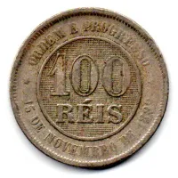 1897 - 100 Réis - Moeda Brasil - Foto 2