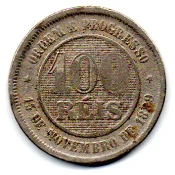1898 - 100 Réis - Moeda Brasil - Foto 2