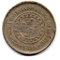 1899 - 100 Réis - Moeda Brasil