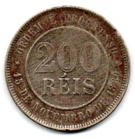 1898 - 200 Réis - Moeda Brasil - Foto 2