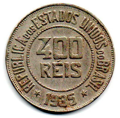1935 - 400 Réis - Moeda Brasil