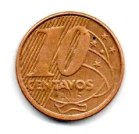 2015 - 10 Centavos - Moeda Brasil - Estado de Conservação: MBC