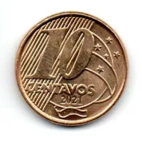 2021 - 10 Centavos - Moeda Brasil - Estado de Conservação: SOB